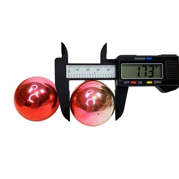 Lot of 12 Vtg Large Shiny Brite Mercury Glass Pink Christmas Ornaments Holiday - Picture 12 of 12